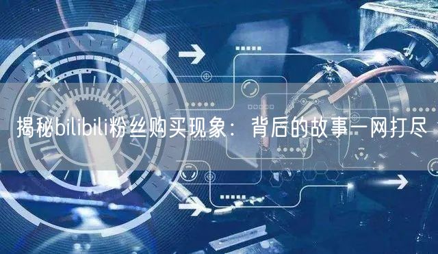 揭秘bilibili粉丝购买现象：背后的故事一网打尽