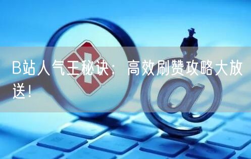 B站人气王秘诀：高效刷赞攻略大放送！